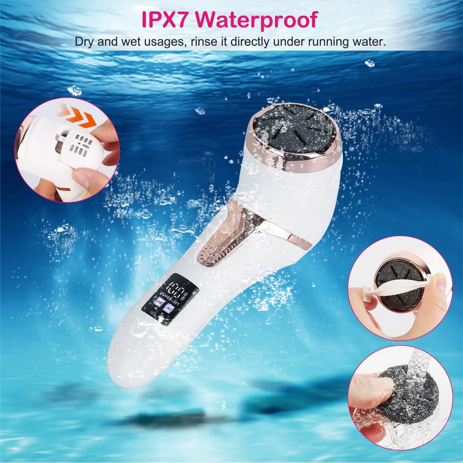 17-Pieces Set: Electric Foot Callus Remover with Vacuum Foot Grinder Rechargeable Beauty & Personal Care - Tophatter Daily Deals