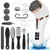 17-Pieces Set: Electric Foot Callus Remover with Vacuum Foot Grinder Rechargeable Beauty & Personal Care - Tophatter Daily Deals