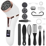 17-Pieces Set: Electric Foot Callus Remover with Vacuum Foot Grinder Rechargeable Beauty & Personal Care - Tophatter Daily Deals