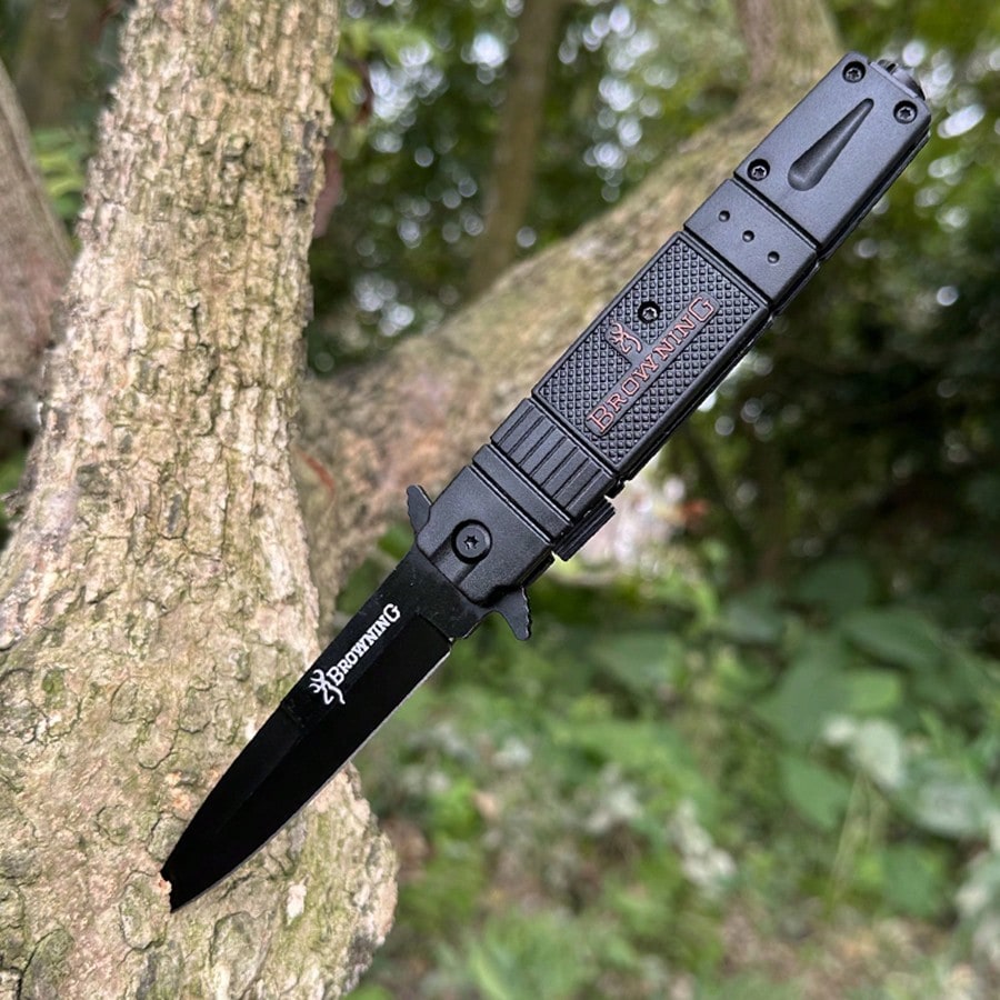 BROWNING JG-116 FOLDING KNIFE-STAINLESS STEEL - Tophatter's Army Deals KNIVES - Tophatter Daily Deals
