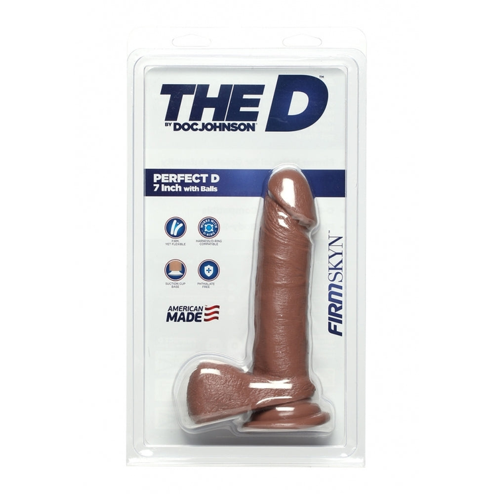 Doc Johnson The D Perfect D Firmskyn 7 Inch Dildo with Balls > Dildos > Realistic Dildos - Tophatter Daily Deals