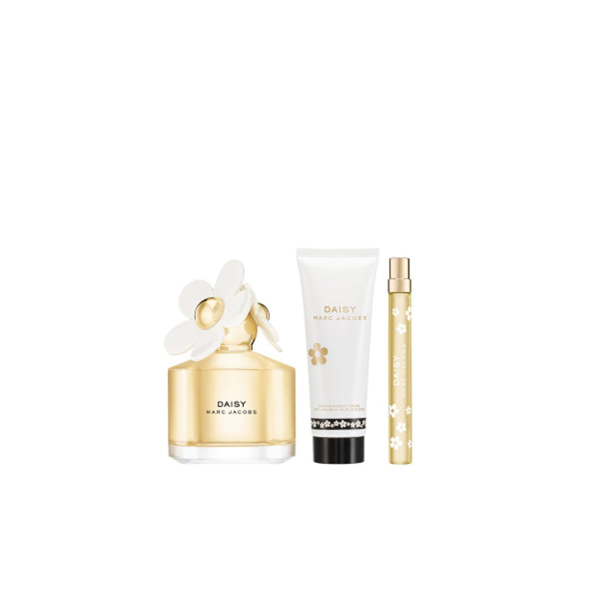Marc Jacobs Daisy Eau De Toilette 100ml, Body Lotion 75ml & Travel Spray 10ml Gift Set - Tophatter Daily Deals