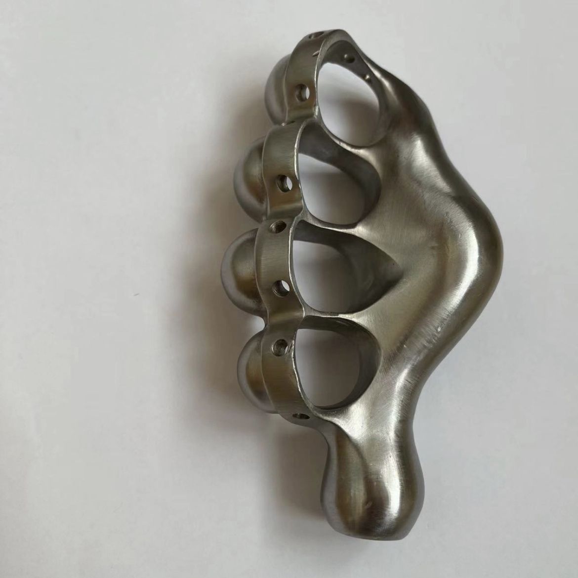 Left and Right Hand Stainless Steel Knuckle Duster Boxing Self Defense Four Finger Buckle Window Breaker Outdoor EDC Tool Left Hand - Tophatter Daily Deals