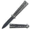 5" Closed Length Stonewash Venom Balisong Butterfly Knife - TOPHATTER'S ARMORY DEALS Collectible Weapons - Tophatter Daily Deals