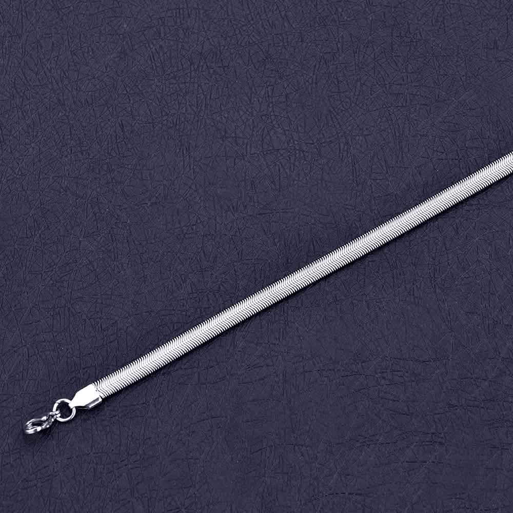 6mm Stainless Steel Snake Chain Bracelet – Unisex Bracelets - Tophatter Daily Deals