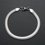 6mm Stainless Steel Snake Chain Bracelet – Unisex Bracelets - Tophatter Daily Deals