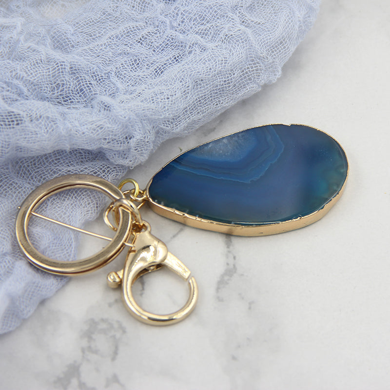 Agate Stone Wedding Brand Custom Pendant Blue 7 - Tophatter Daily Deals