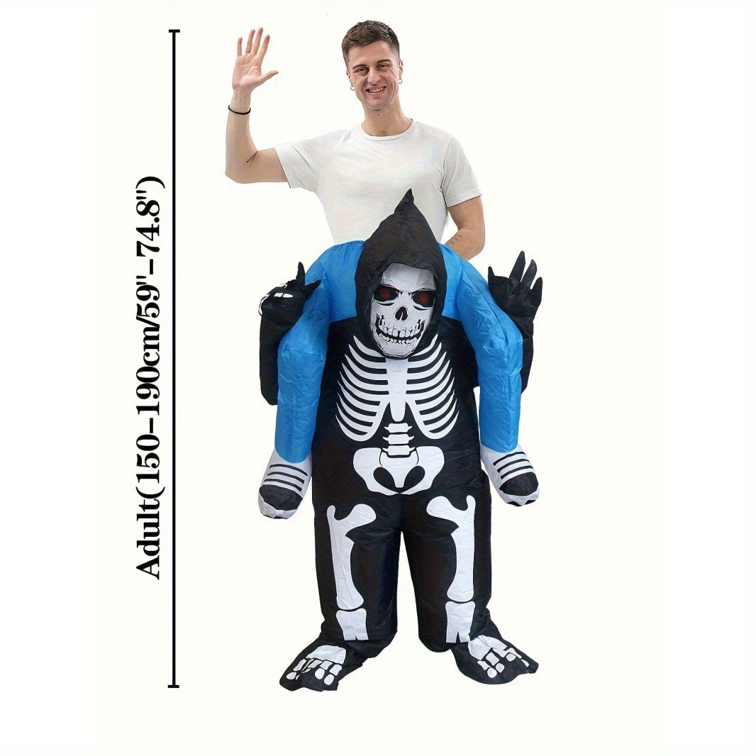 Halloween Inflatable Grim Reaper Costume for Adults Halloween - Tophatter Daily Deals