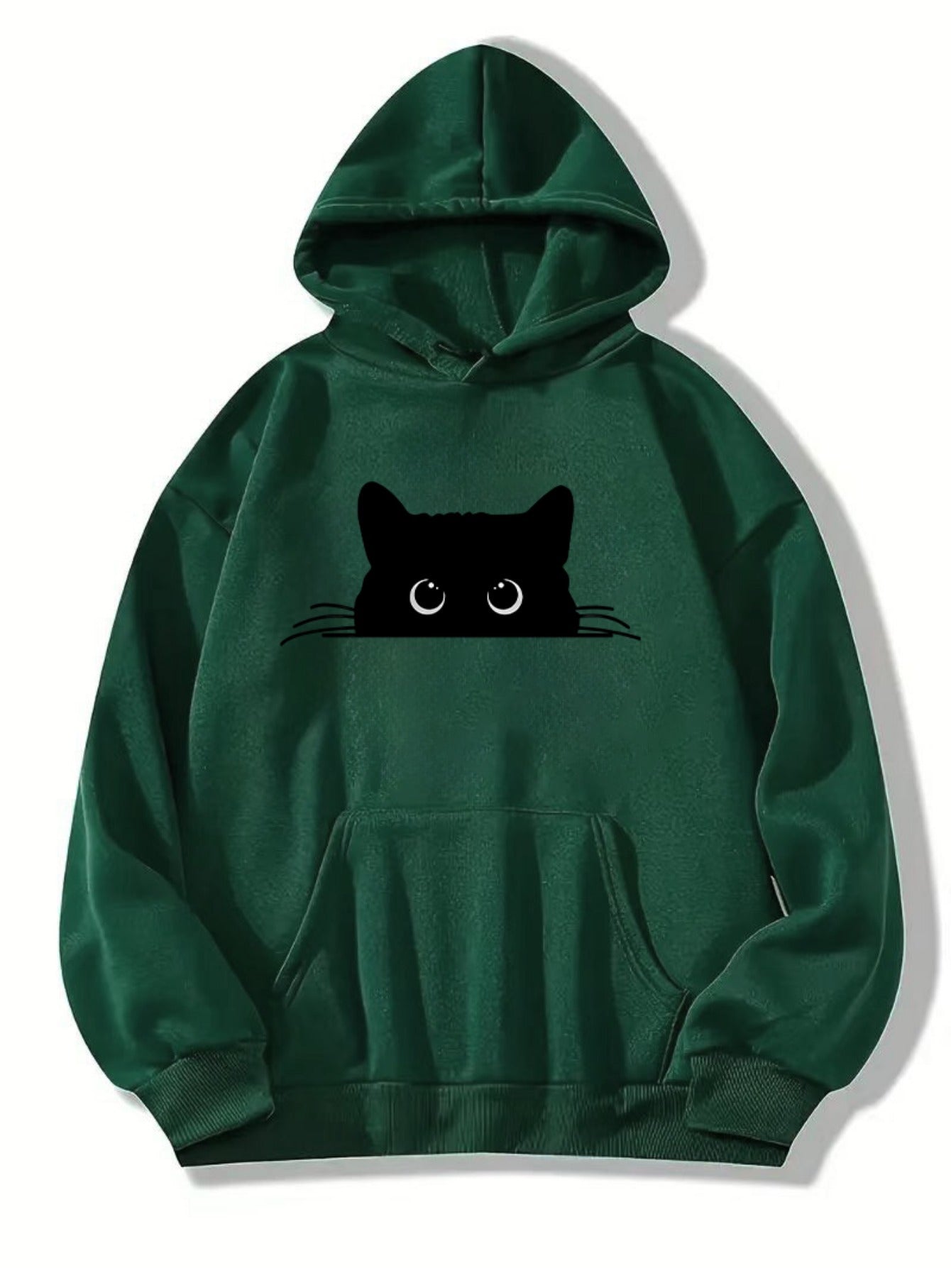 Soft Women's Hoodie Pullover - Oversized Fleece, Casual dark green - Tophatter Daily Deals