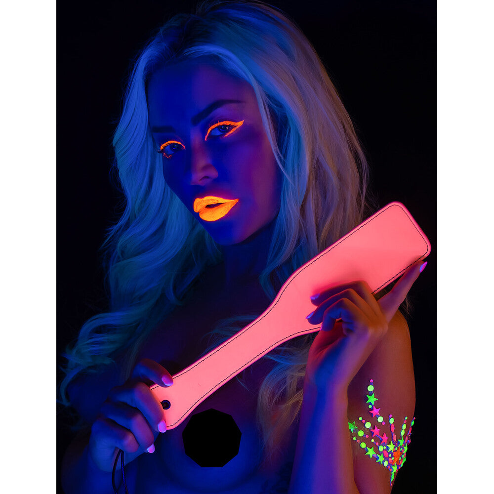 Taboom Glow in the Dark Paddle – 13 Inch Vegan Leather Paddle > Bondage Gear > Paddles - Tophatter Daily Deals