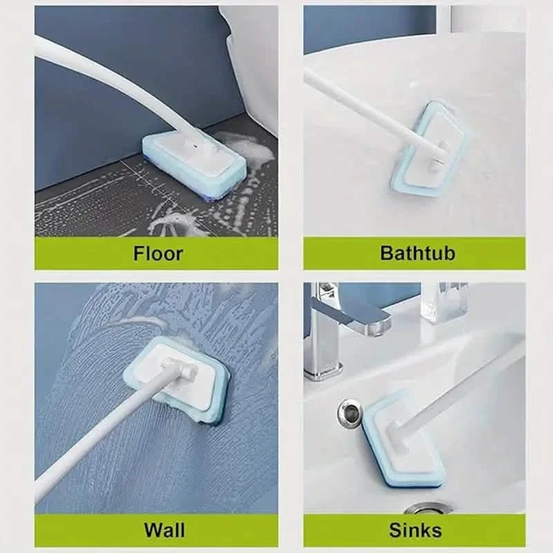 7-Piece Set: Detachable Cleaning Brush with 7 Sponges for Bathtub, Tile, Floor & Window Kitchen Tools & Gadgets - Tophatter Daily Deals
