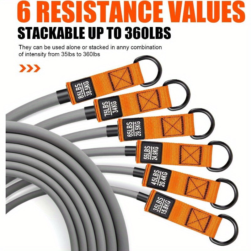 Resistance Bands with Handles for Muscle Training Fitness - Tophatter Daily Deals