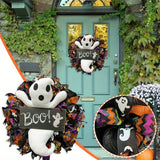 Halloween Ghost Door Wreath Felt Decoration Occasions > Christmas > Christmas Wreaths & Garlands - Tophatter Daily Deals