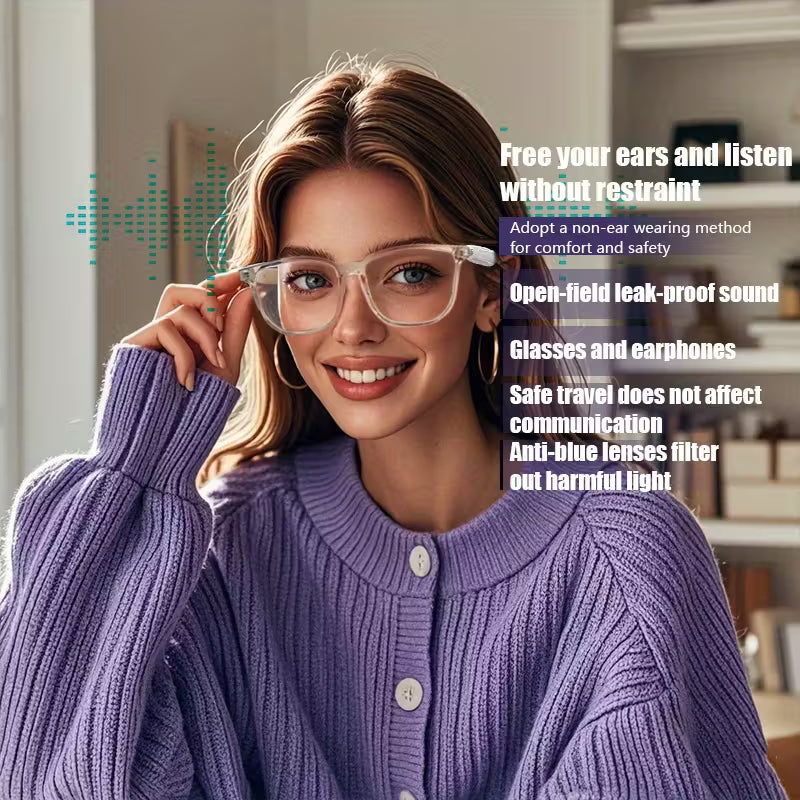 2025 Wireless Smart Glasses – Auto-Dimming, Touch Control, Hands-Free Audio Electronics - Tophatter Daily Deals