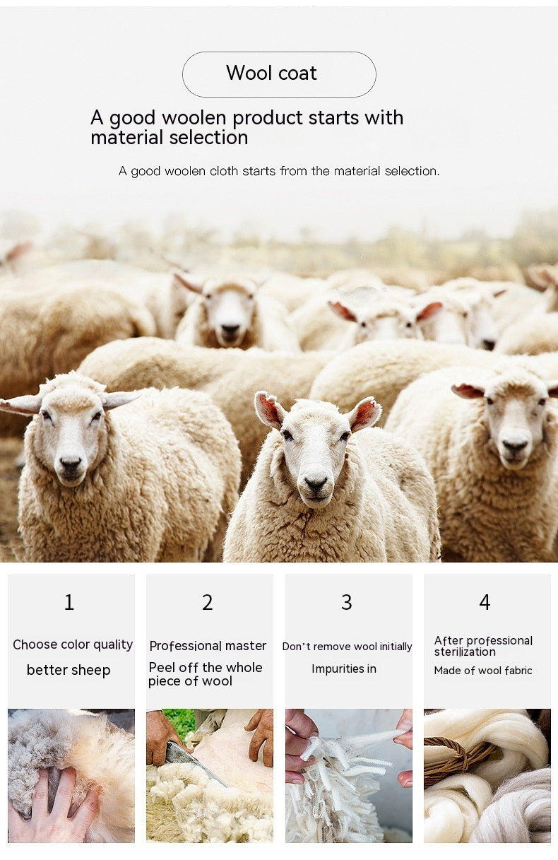 Warm Mens Wool Coat - Mid Length Structured Cut, Winter 3D Changing Face Moving Picture Frame - Tophatter Daily Deals