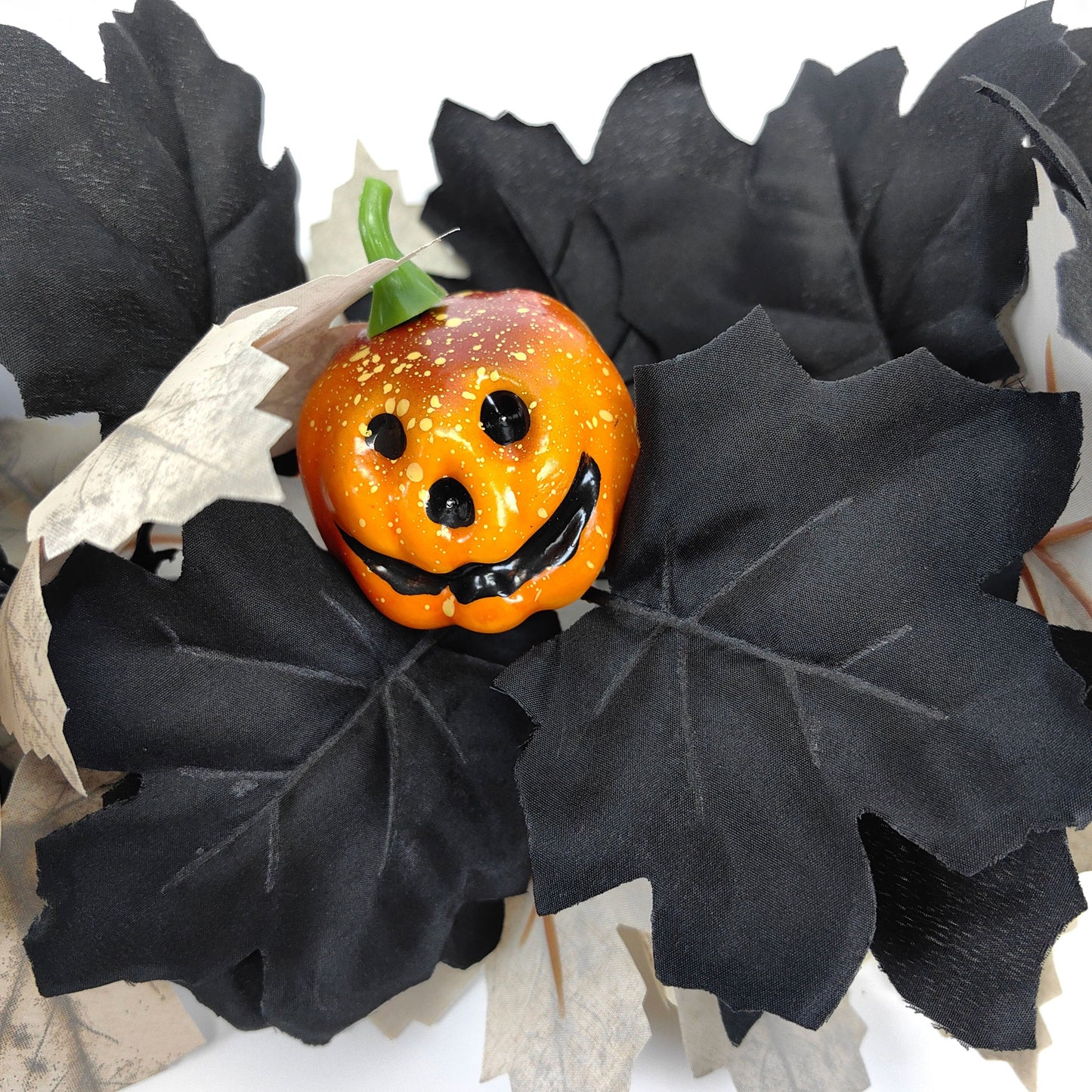Black & White Maple Leaf Garland Set Halloween - Tophatter Daily Deals