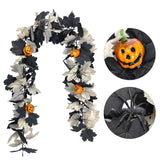 Black & White Maple Leaf Garland Set Halloween - Tophatter Daily Deals