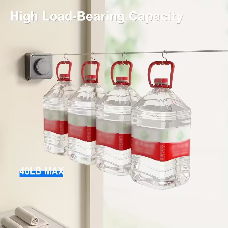 Retractable Clothesline – Heavy-Duty Wall-Mount Laundry Rack Home Improvement - Tophatter Daily Deals