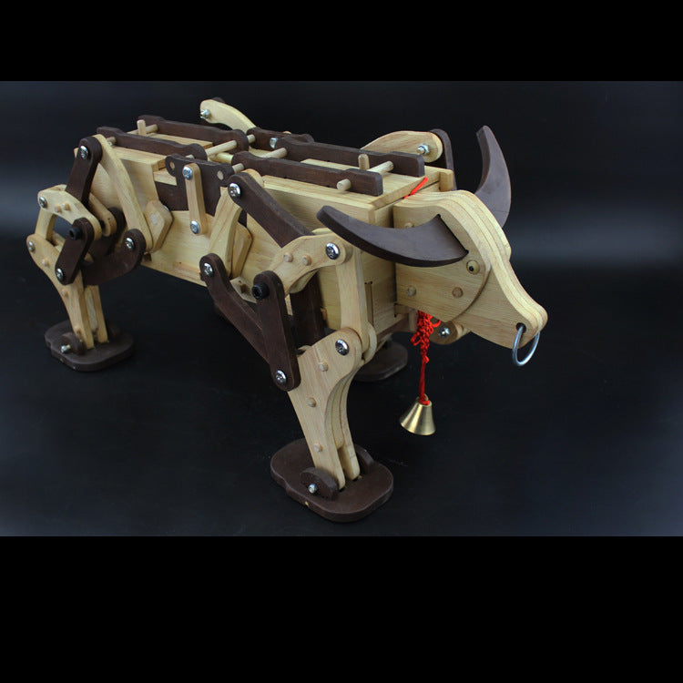 Handmade Three Kingdom Walking Wooden Ox Model Kit - Tophatter Daily Deals