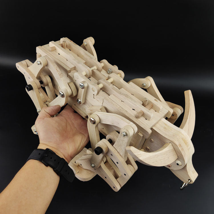 Handmade Three Kingdom Walking Wooden Ox Model Kit Small Size Wooden Ox - Tophatter Daily Deals