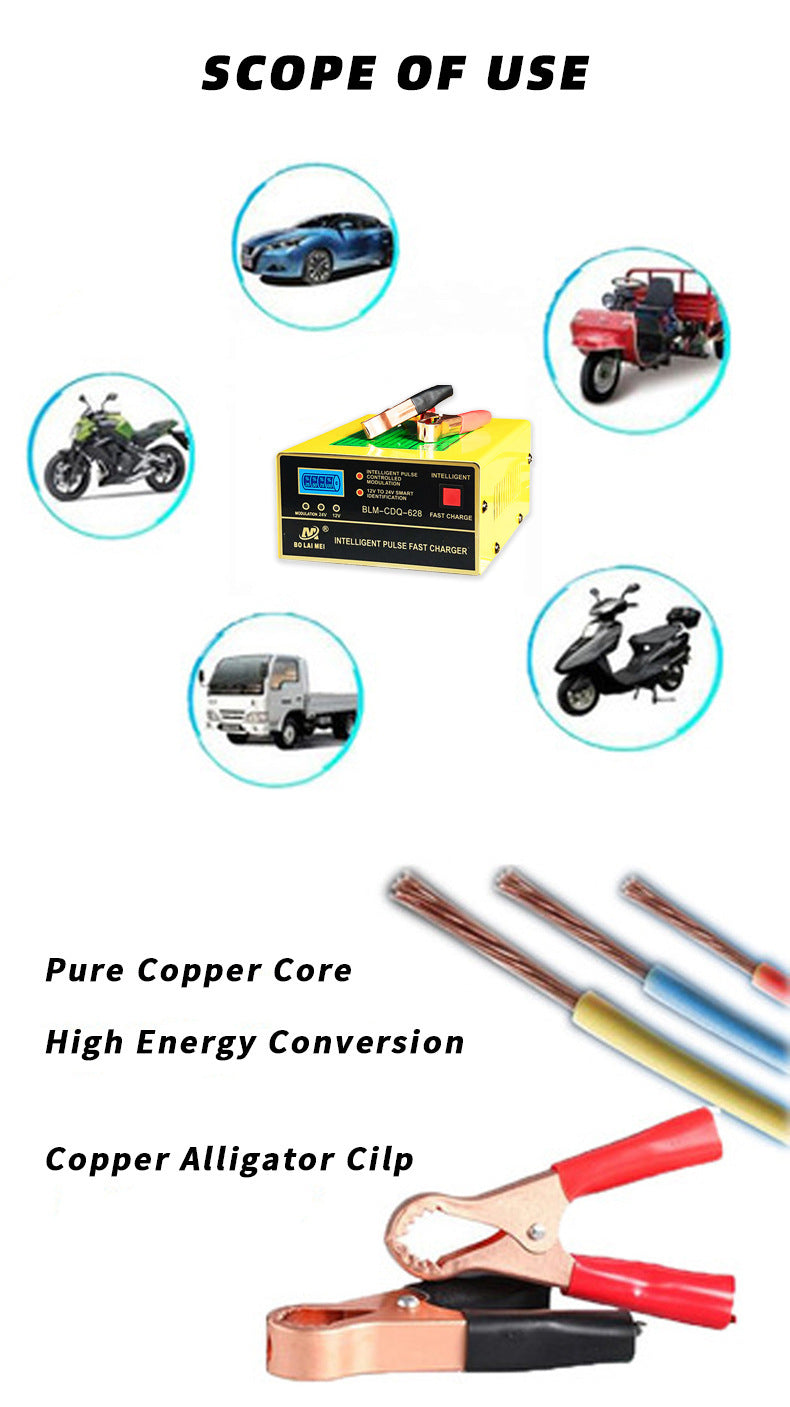Automobile Battery Charger 12V24V 0 - Tophatter Daily Deals