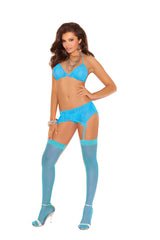 Sheer Thigh Highs Turquoise One Size Thigh Highs - Tophatter Daily Deals