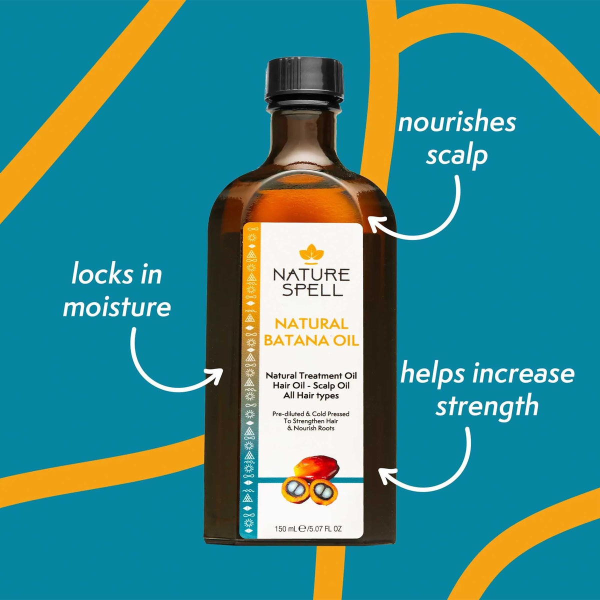 Nature Spell Natural Batana Oil Treatment Oil 150ml Bottle - Tophatter Daily Deals