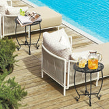 2-Pack Cast Iron Patio Side Tables Furniture > Outdoor > Outdoor Tables - Tophatter Daily Deals
