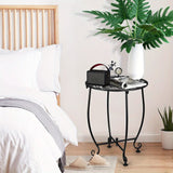 2-Pack Cast Iron Patio Side Tables Furniture > Outdoor > Outdoor Tables - Tophatter Daily Deals