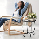 2-Pack Cast Iron Patio Side Tables Furniture > Outdoor > Outdoor Tables - Tophatter Daily Deals