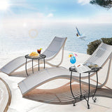 2-Pack Cast Iron Patio Side Tables Furniture > Outdoor > Outdoor Tables - Tophatter Daily Deals