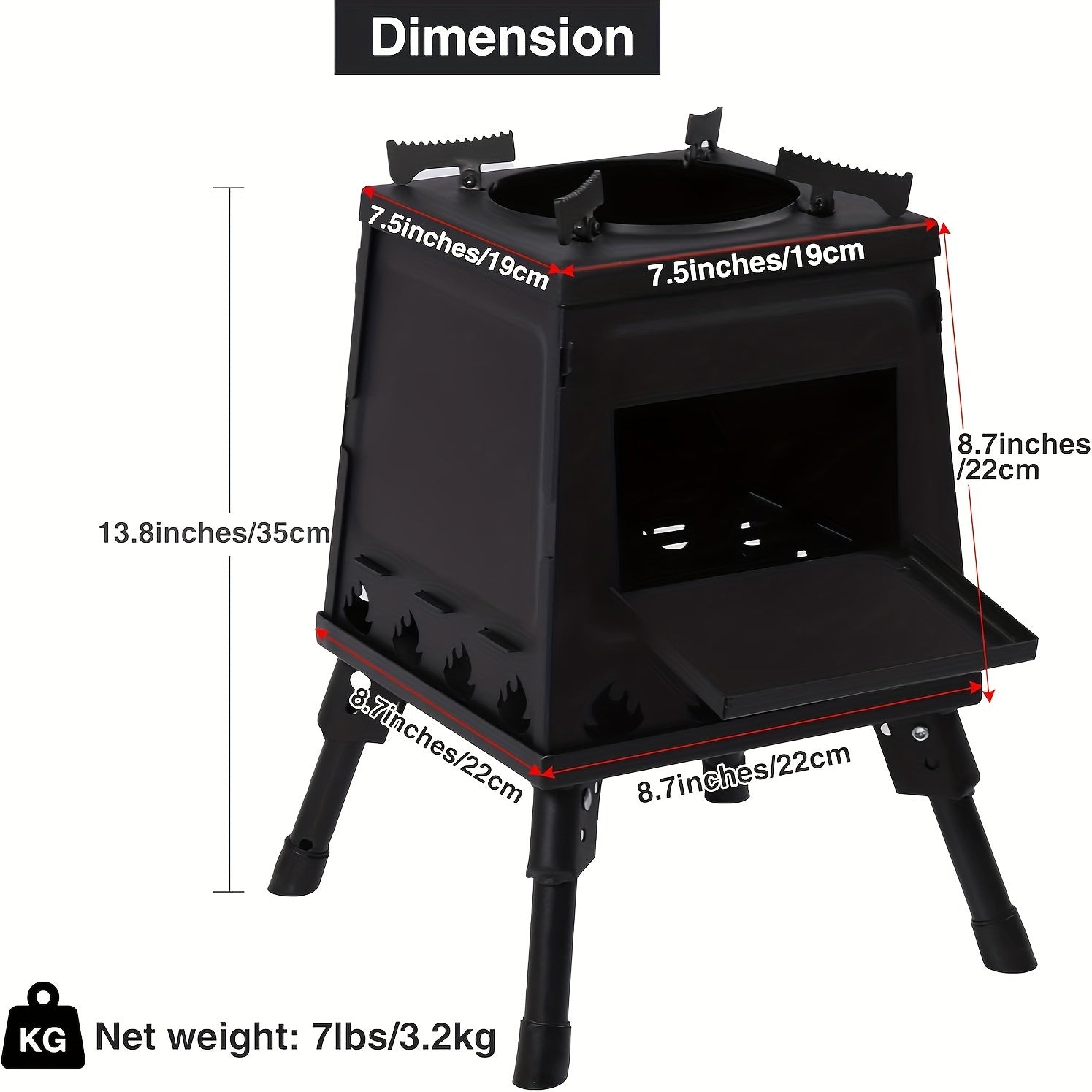 Wood-Burning Camping Stove Outdoor Grill Camping & Hiking - Tophatter Daily Deals
