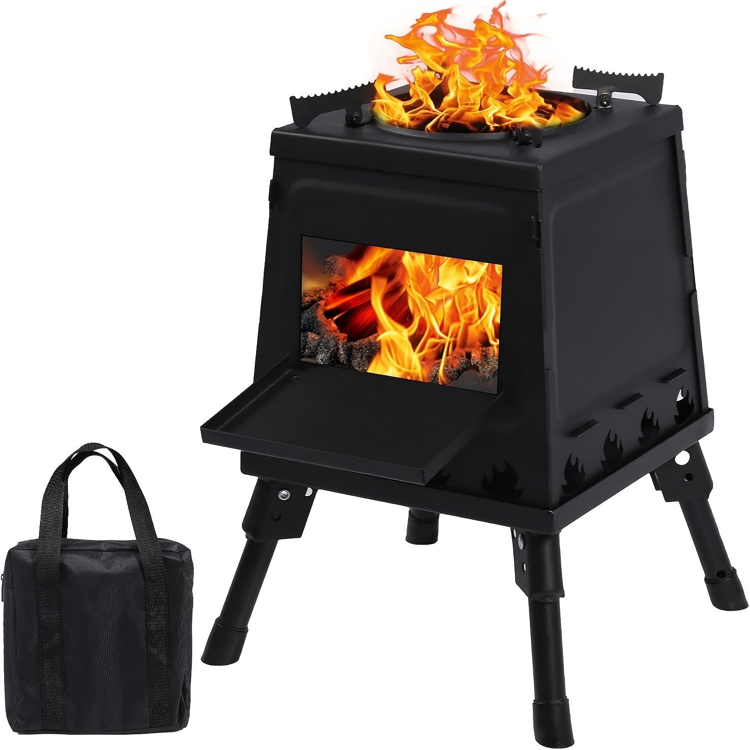 Wood-Burning Camping Stove Outdoor Grill Camping & Hiking - Tophatter Daily Deals