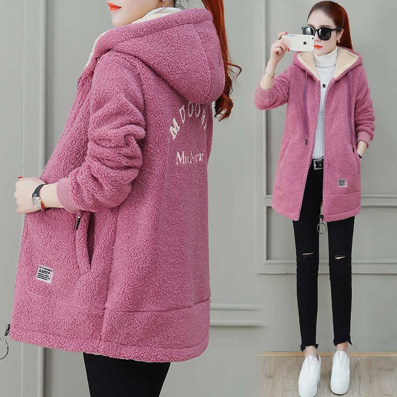 Autumn Winter Coat Cardigan Winter Faux Lamb Fur Coat 0 - Tophatter Daily Deals