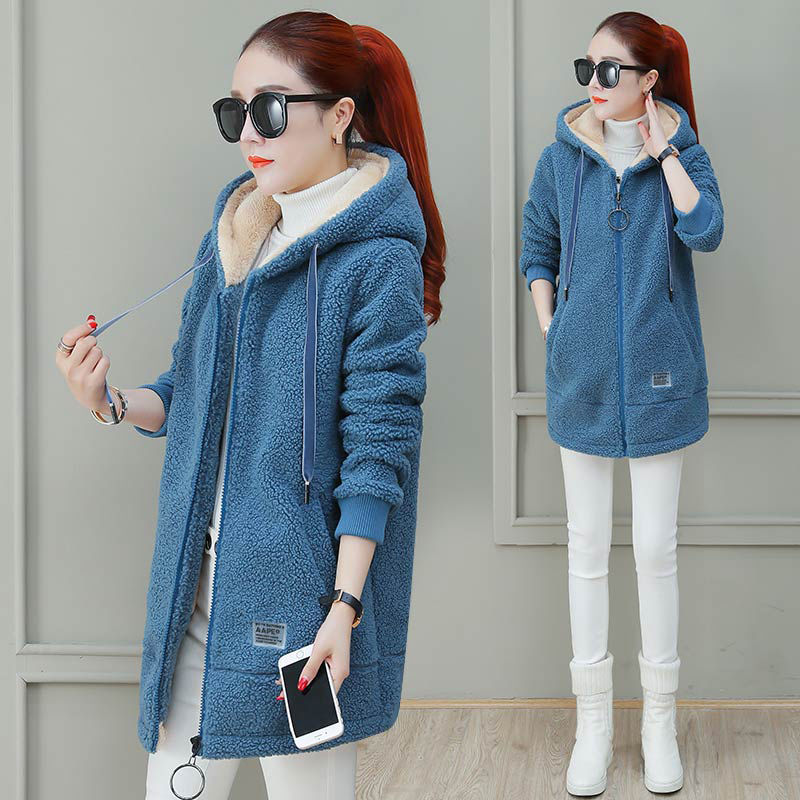 Autumn Winter Coat Cardigan Winter Faux Lamb Fur Coat 0 - Tophatter Daily Deals