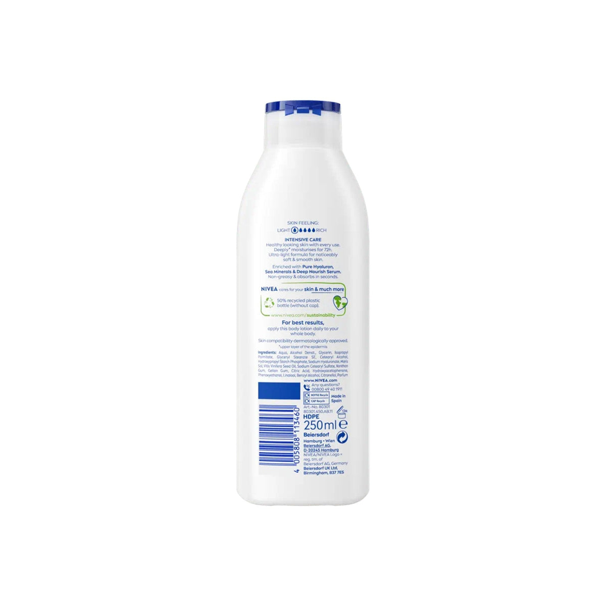 Nivea Express Hydration Body Lotion 250ml Bottle50ml - Tophatter Daily Deals