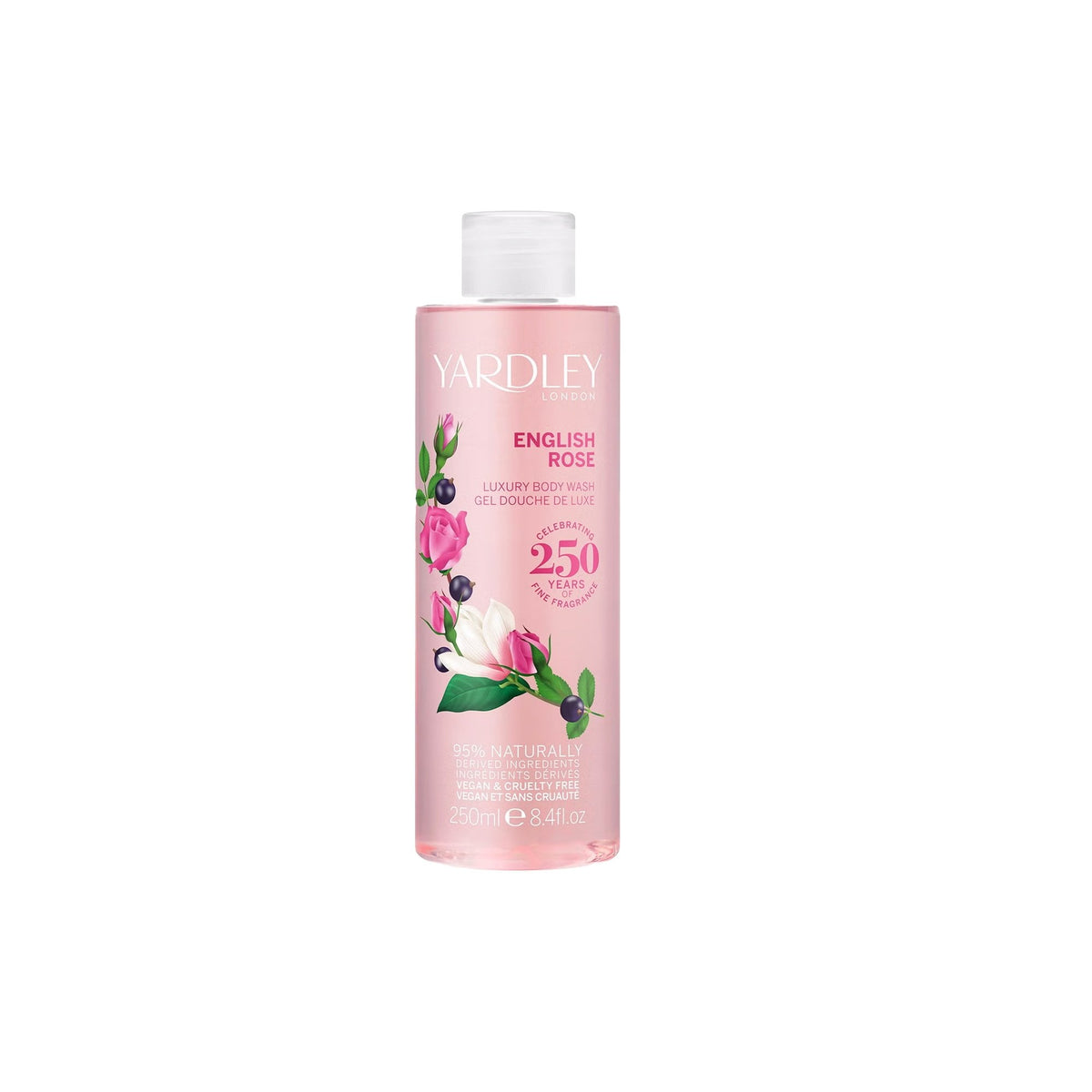 Yardley English Rose Body Wash 250ml Bottle Default Title - Tophatter Daily Deals