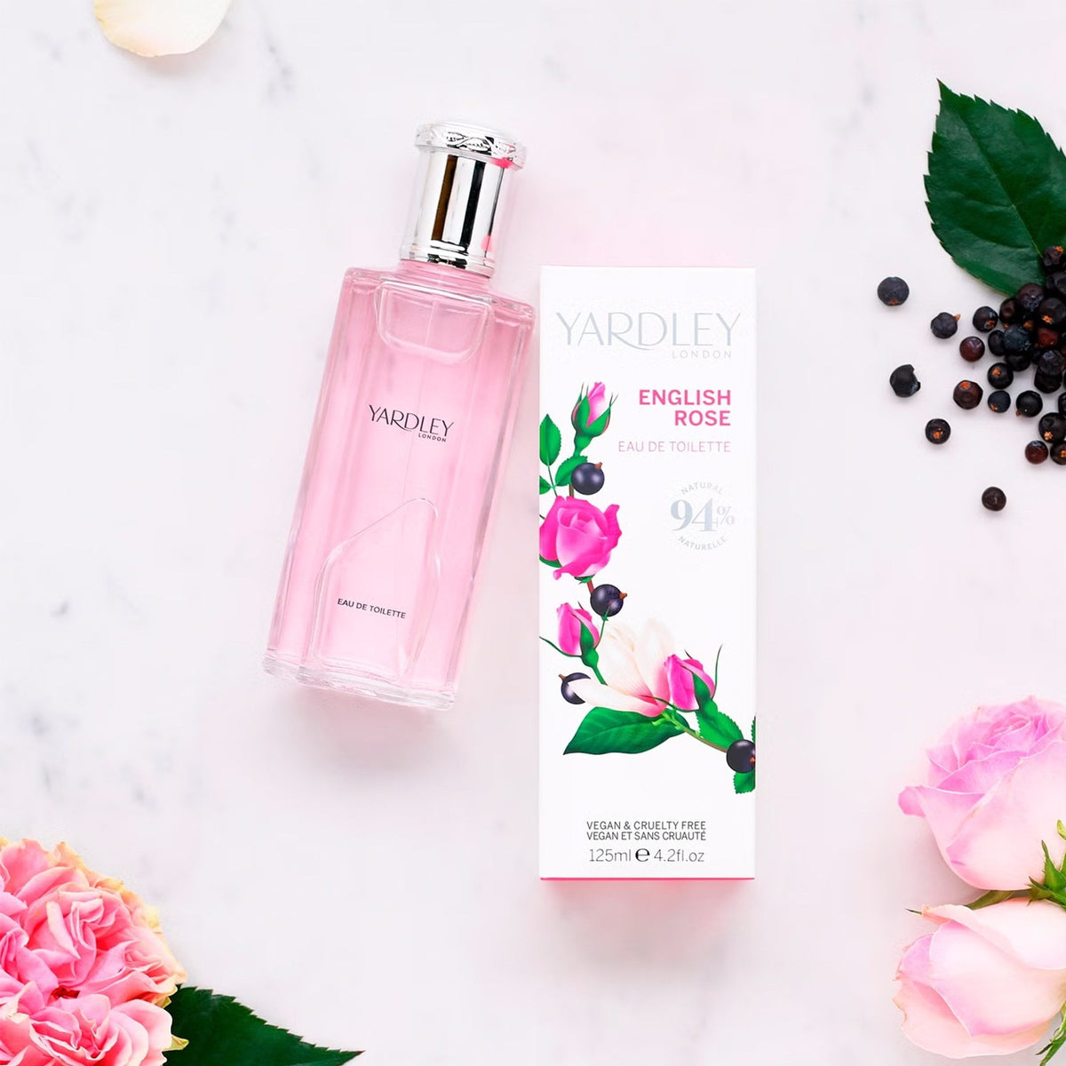 Yardley English Rose Eau De Toilette 125ml Spray - Tophatter Daily Deals
