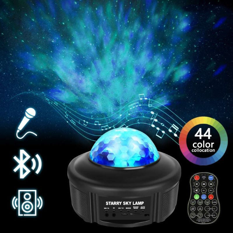 Bluetooth Music Starry Sky Projector Black 10W 0 - Tophatter Daily Deals
