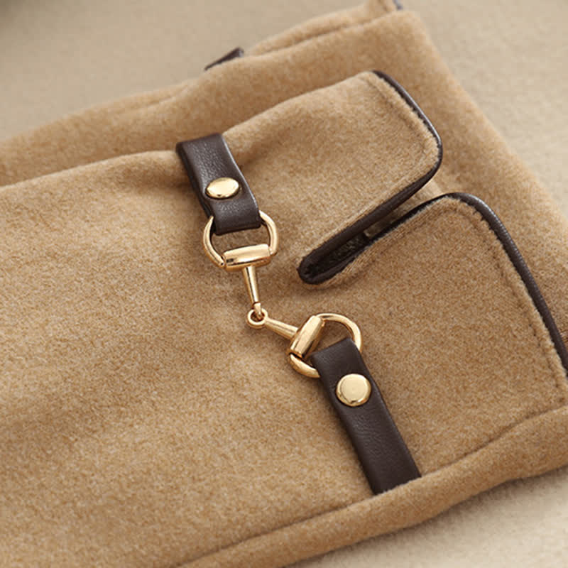 Windproof Women’s Buckle Gloves - Refined Wool Blend, City - Tophatter Daily Deals