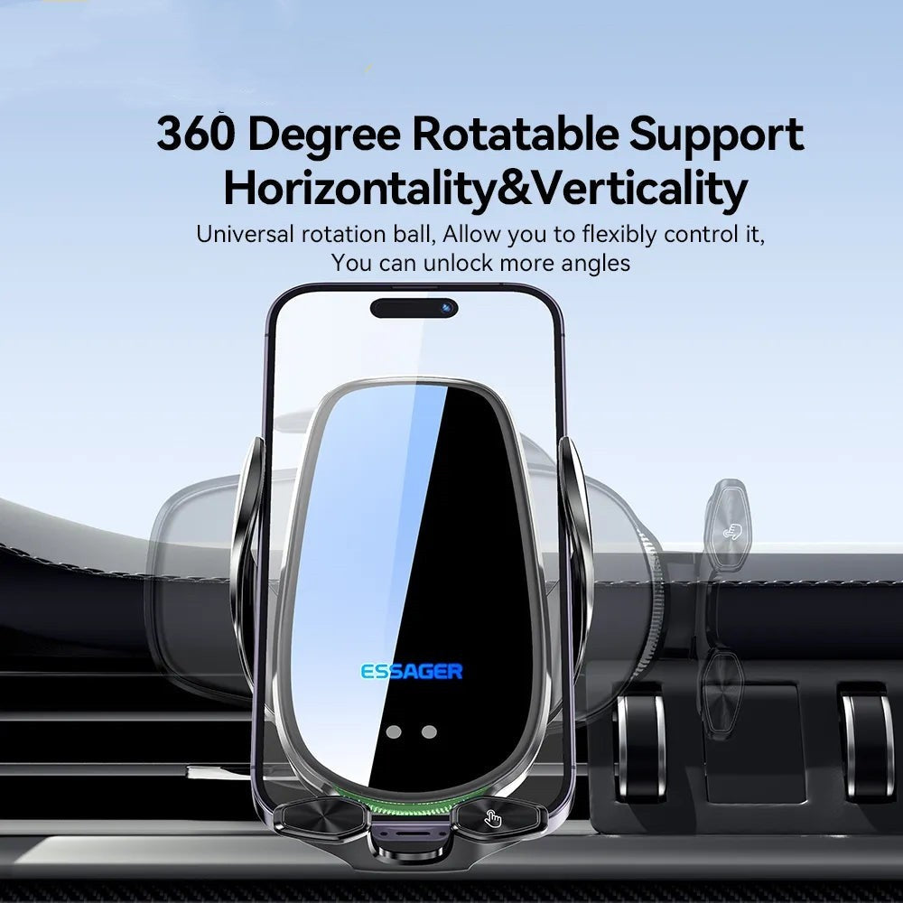 15W Intelligent Infrared Sensor Wireless Charger On-board Bracket 0 - Tophatter Daily Deals