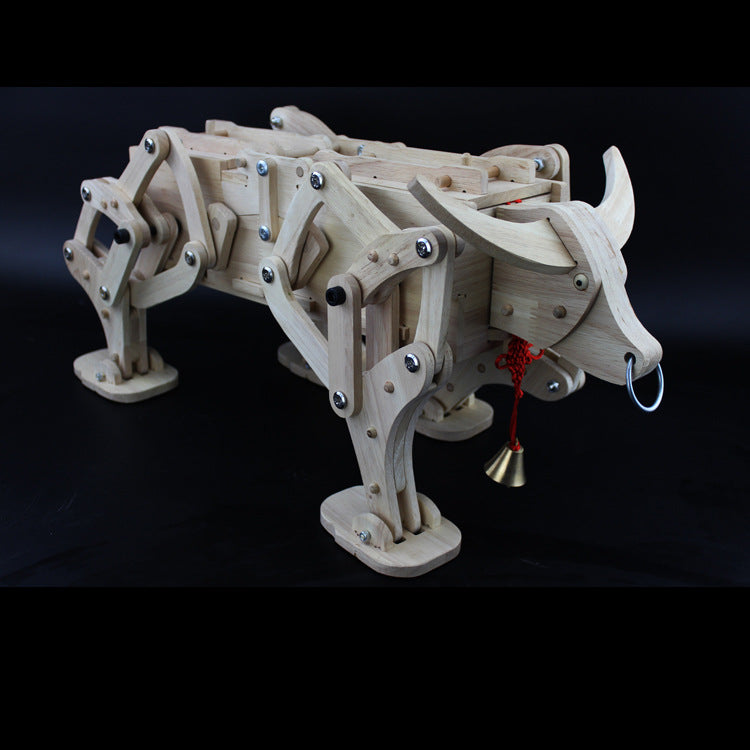 Handmade Three Kingdom Walking Wooden Ox Model Kit - Tophatter Daily Deals