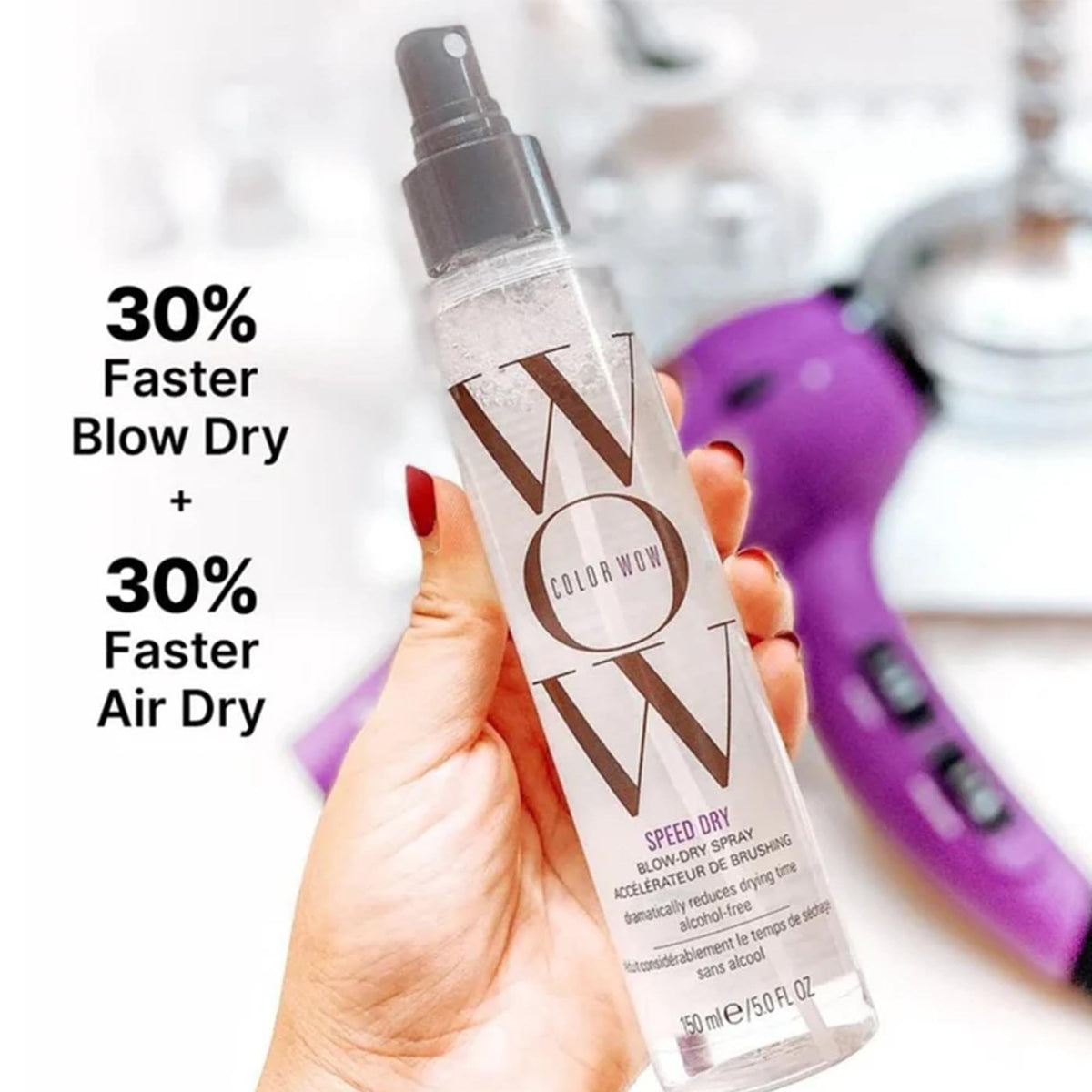 COLOR WOW Speed Dry Blow-Dry Spray 150ml Spray - Tophatter Daily Deals