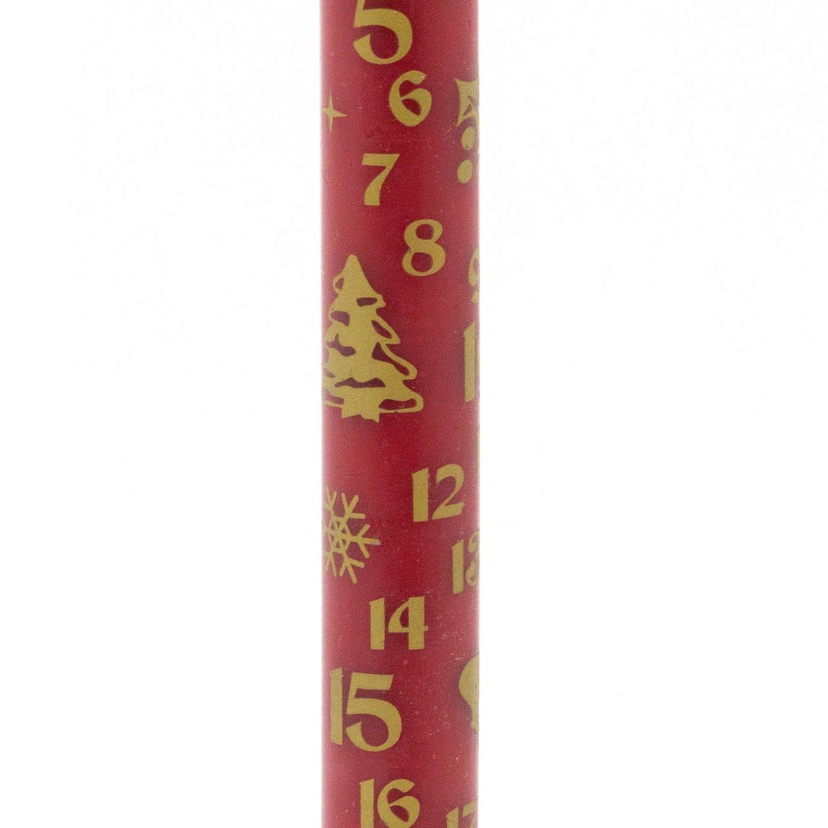 Traditional Christmas Advent Calendar Dinner Candle - Red Advent Candle Advent Candle - Tophatter Daily Deals