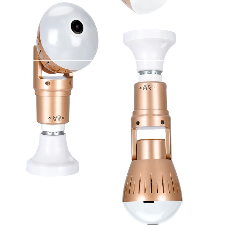 Bulb lamp wifi ip camera 1080p wireless Panoramic 360 fish eye 2mp smart home security lighting cctv surveillance ip cameras 0 - Tophatter Daily Deals