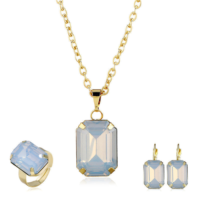 Bridal jewelry European and American jewelry set Protein 0 - Tophatter Daily Deals
