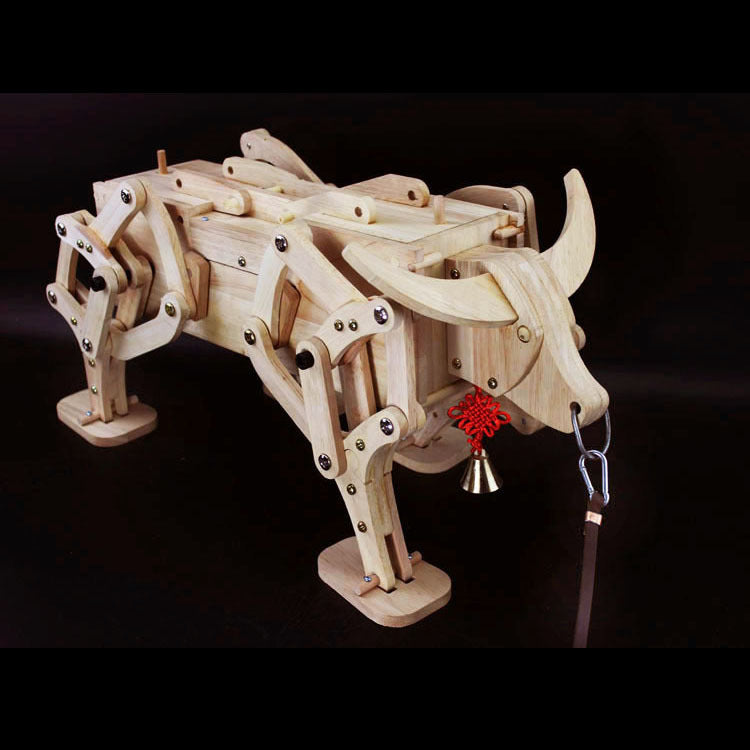 Handmade Three Kingdom Walking Wooden Ox Model Kit Big Size Wooden Ox - Tophatter Daily Deals