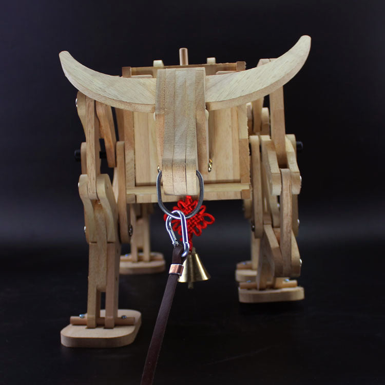 Handmade Three Kingdom Walking Wooden Ox Model Kit - Tophatter Daily Deals