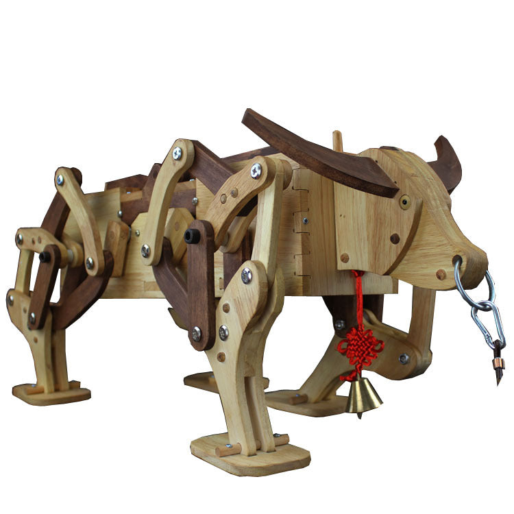 Handmade Three Kingdom Walking Wooden Ox Model Kit - Tophatter Daily Deals