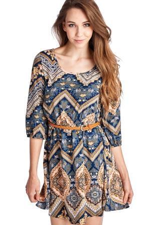 Women's Belted Tunic Dress Dresses / Mini - Tophatter Daily Deals